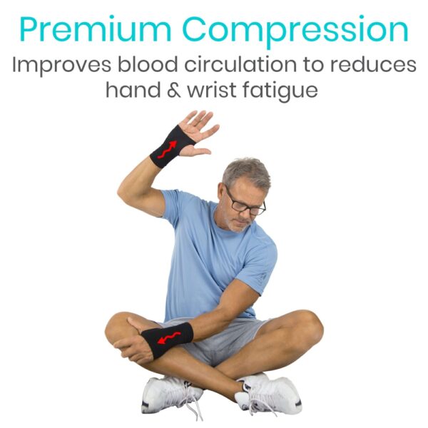 Wrist Compression Sleeve Black 7