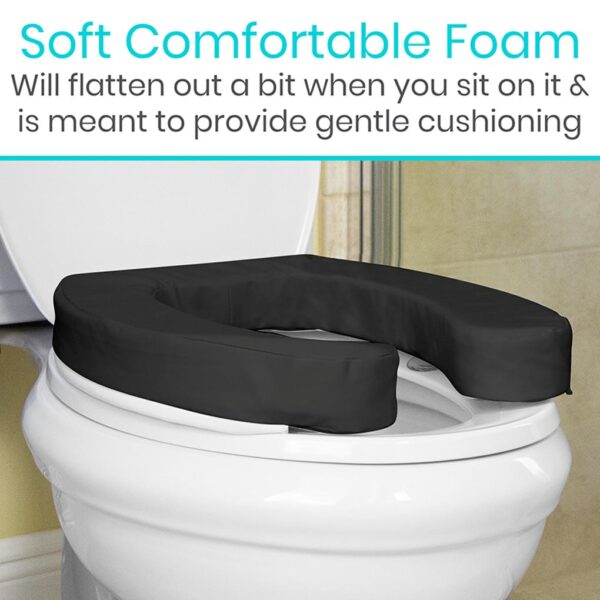 Toilet Seat Cushion Black 2 Soft 3